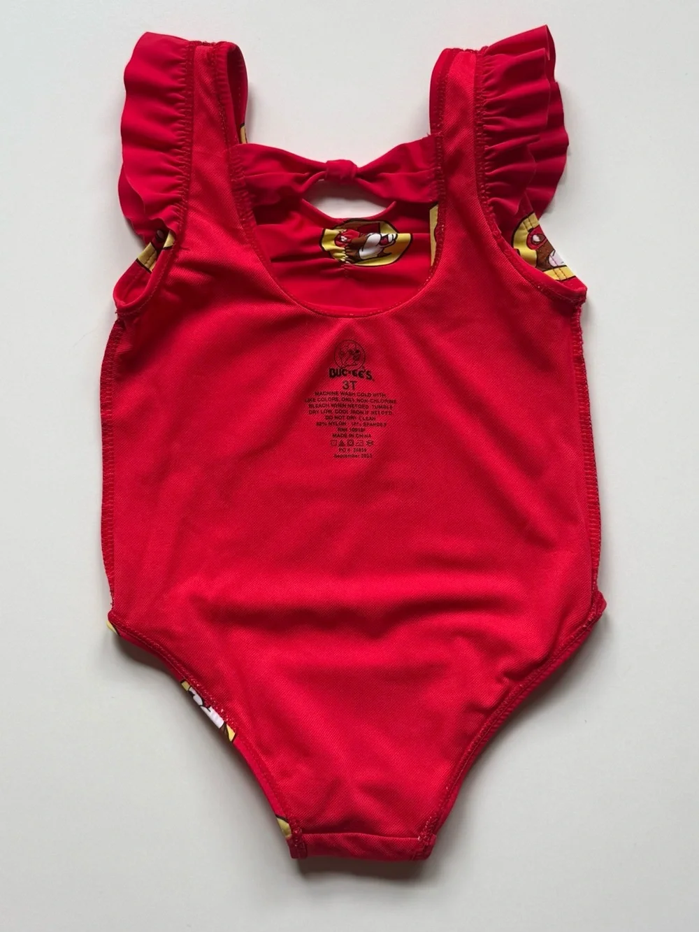 Buc-ees Girls Logo Mascot One-Piece Swimsuit - Size 3T
